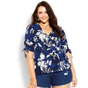 City Chic Cross Over Tie Top. New With Tags